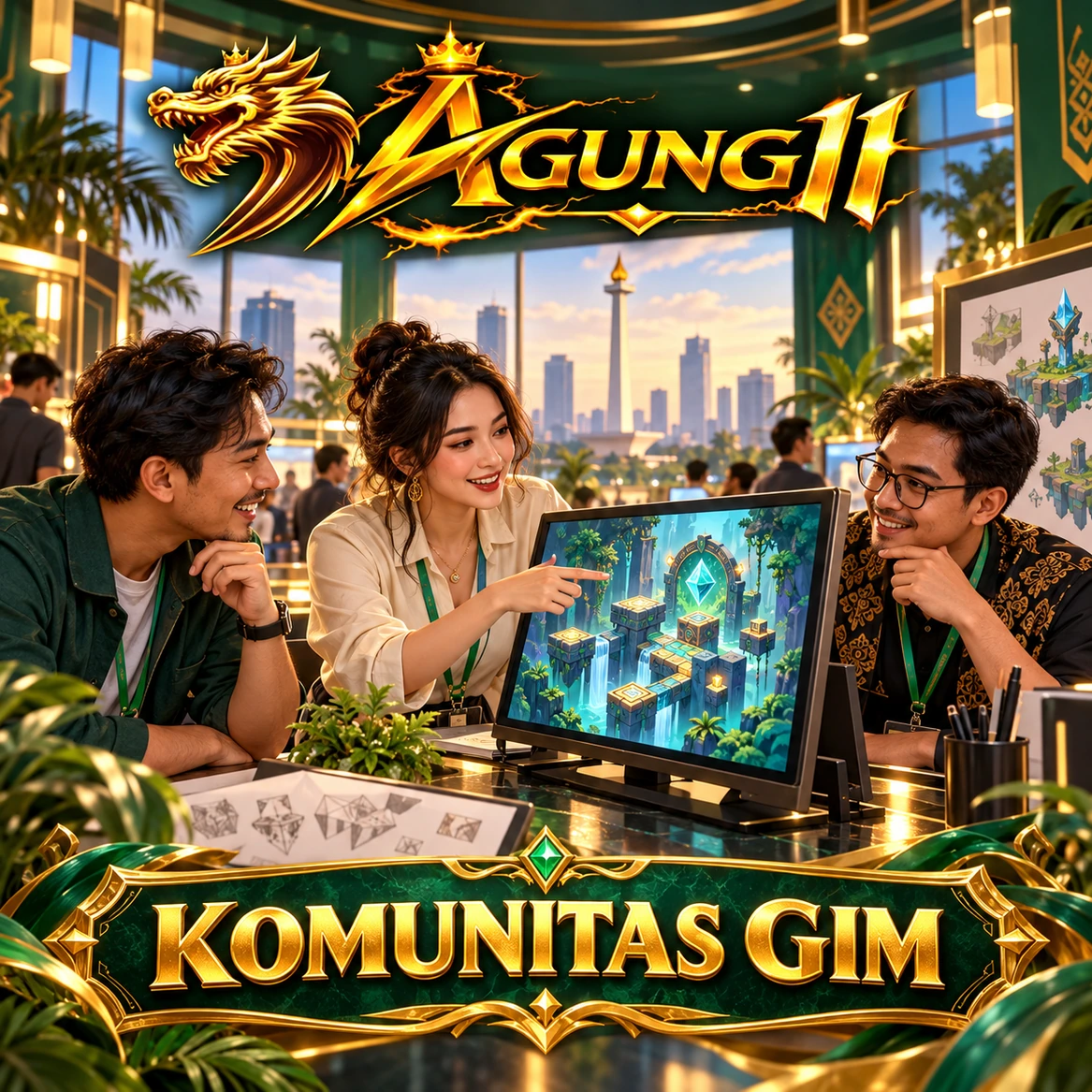 Ilustrasi editorial Jakarta Esports 2026: Panggung Komunitas dan Ruang bagi Gim Lokal